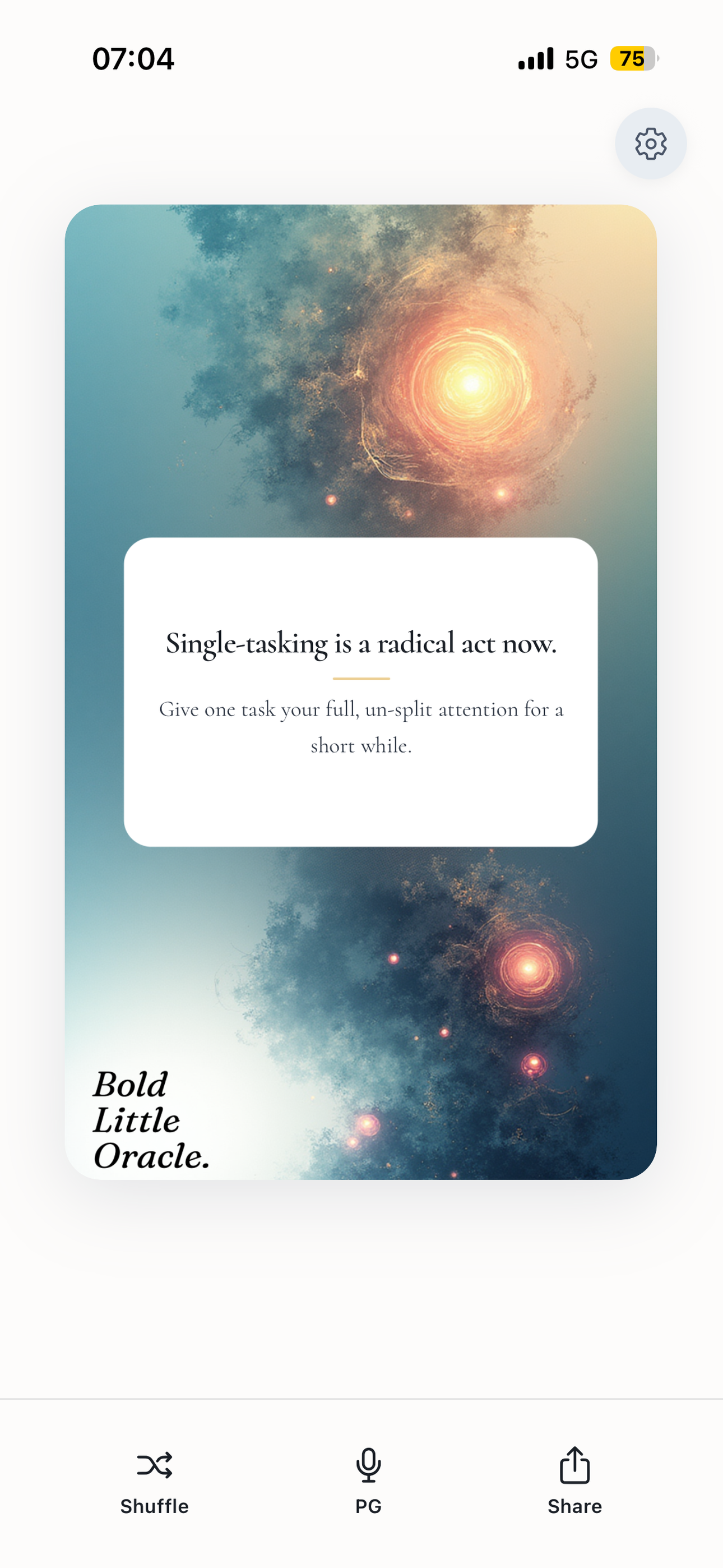 PG mode — gentle guidance